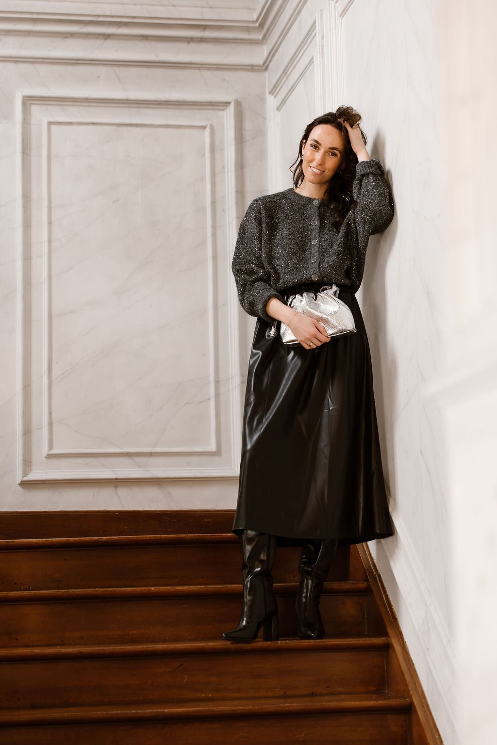 Vestje glitter d.grey - Bij Keesje - Bij Keesje