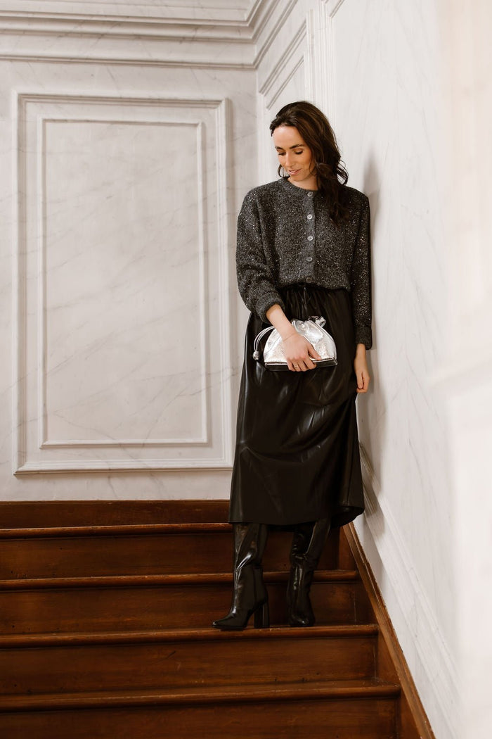 Vestje glitter d.grey - Bij Keesje - Bij Keesje