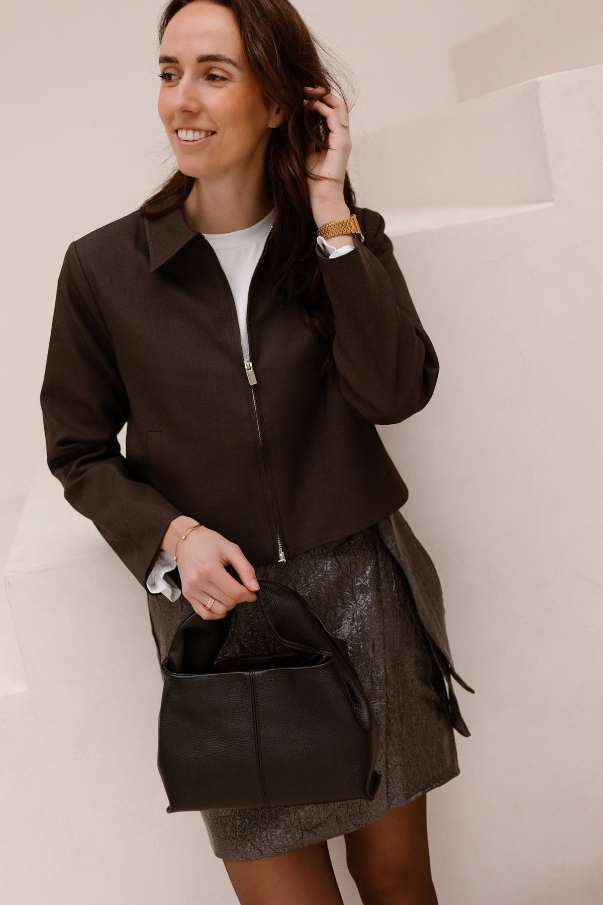 Vianney structure jacket grey - Bij Keesje - Neo Noir