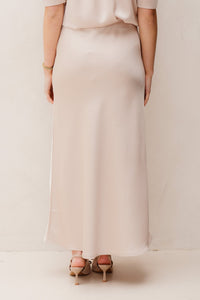 Vicky heavy sateen champagne - Bij Keesje - Neo Noir - rok