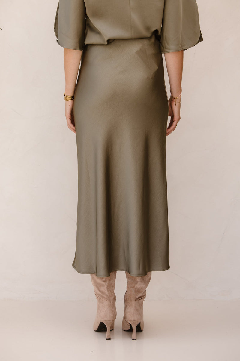 Vicky heavy sateen cold army - Bij Keesje - Neo Noir