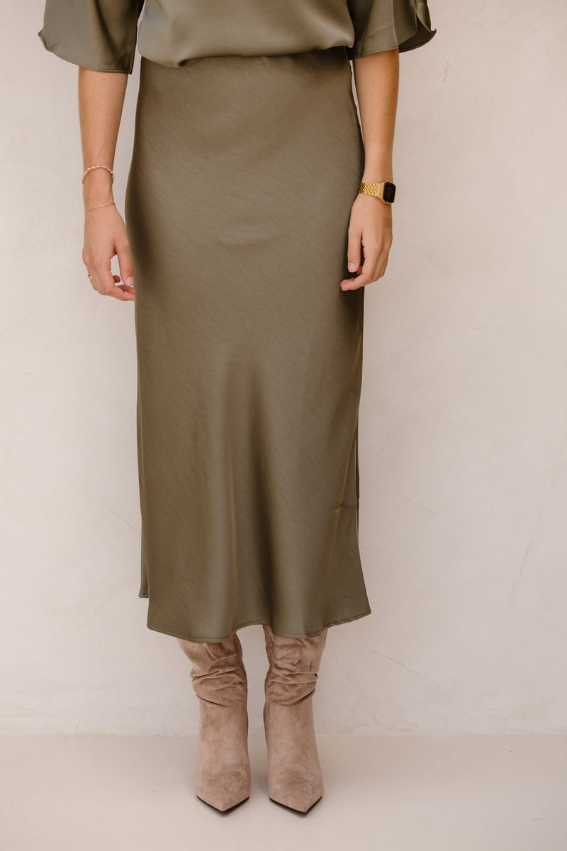 Vicky heavy sateen cold army - Bij Keesje - Neo Noir