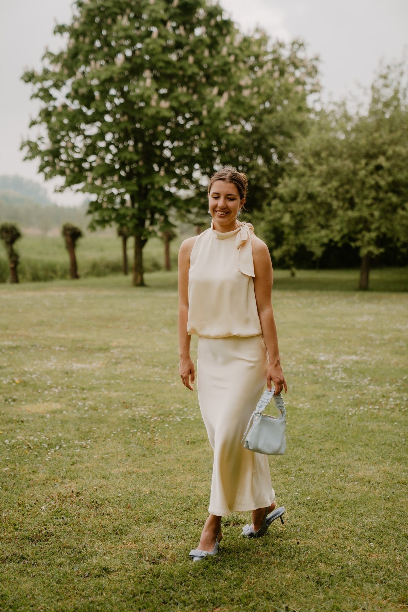 Vicky heavy sateen light yellow - Bij Keesje - Neo Noir - rok