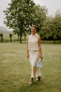 Vicky heavy sateen light yellow - Bij Keesje - Neo Noir - rok