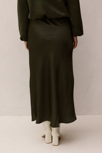 Vicky heavy sateen skirt deep green - Bij Keesje - Neo Noir - Rokken