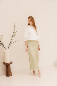 Vicky Heavy Sateen Skirt Mint Green - Bij Keesje - Neo Noir - Rokken