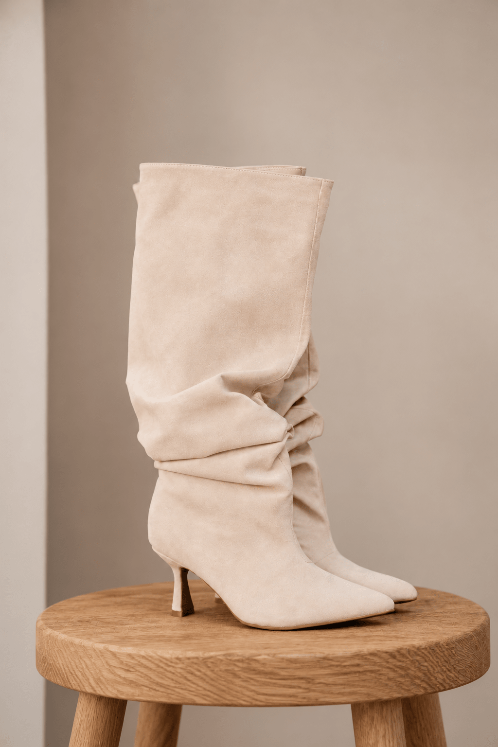 Vietnam Heelboot beige - Bij Keesje - Bij Keesje - Schoenen
