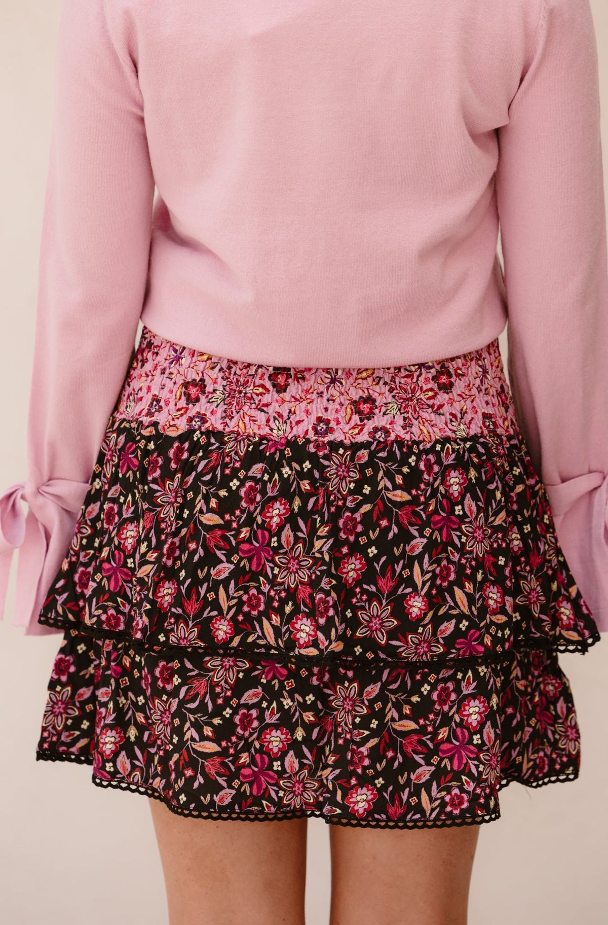 Viora skirt flower print - Bij Keesje - FLURESK