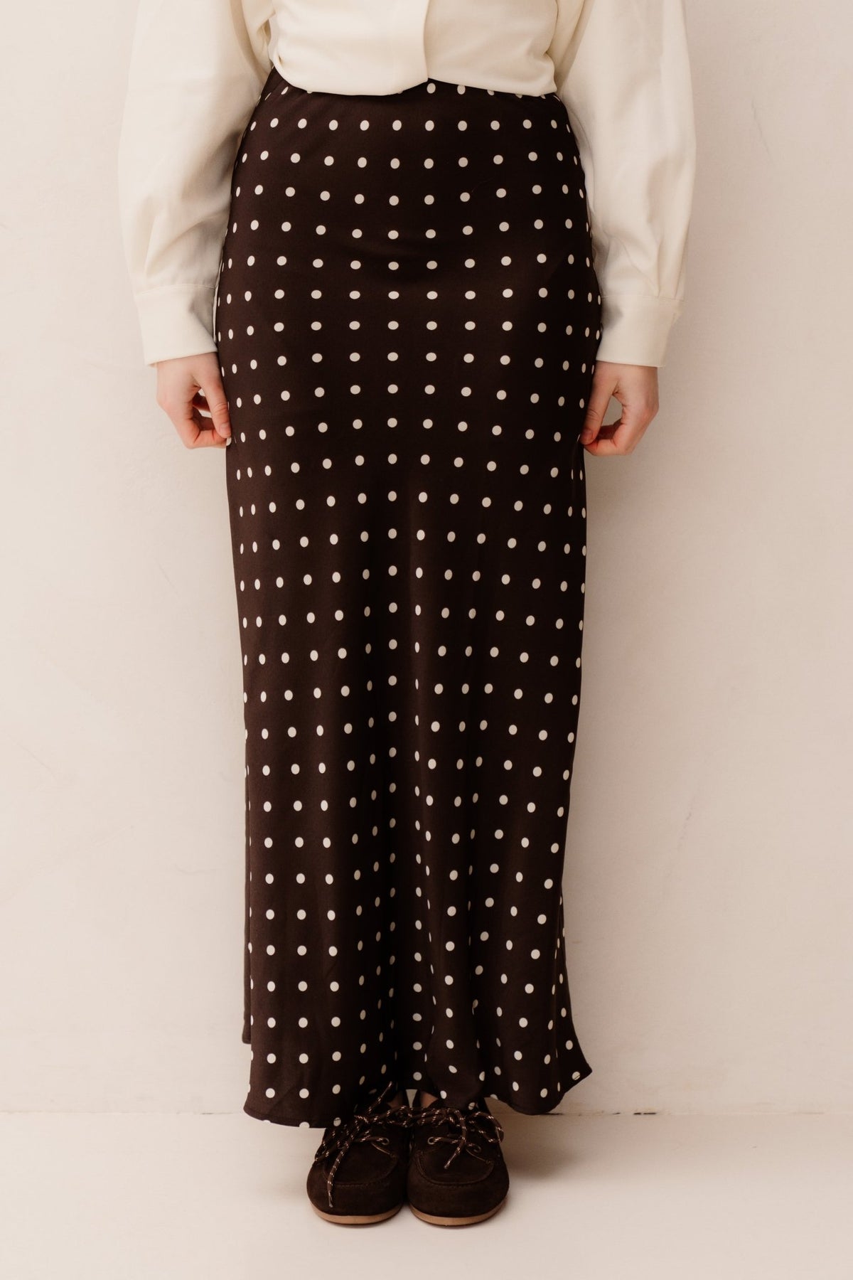 Viso Dot Skirt Dark Brown - Bij Keesje - Neo Noir - Rokken