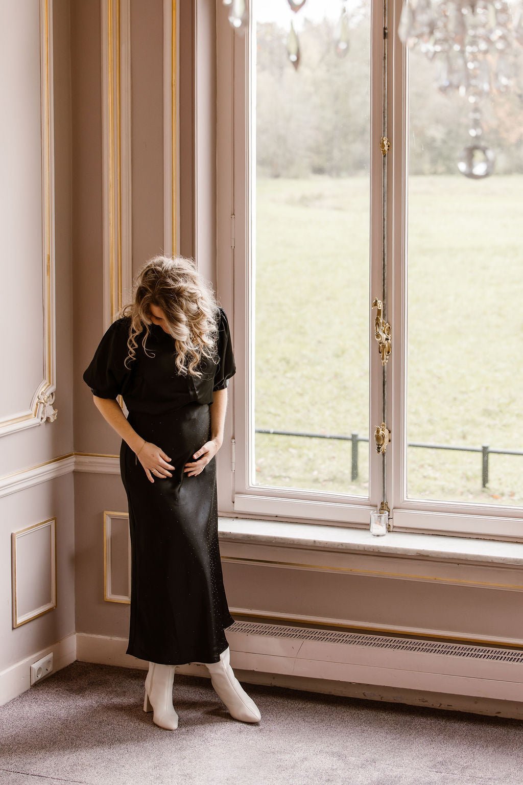 Viso heavy sateen bedaz skirt black - Bij Keesje - Neo Noir