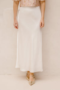 Viso heavy sateen skirt pearl - Bij Keesje - Neo Noir