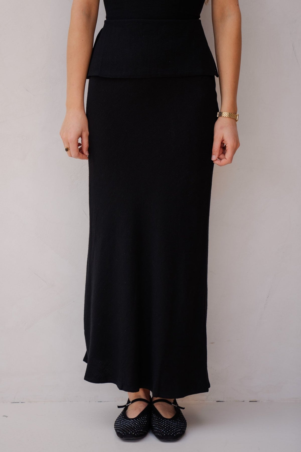 Viso linen skirt Black - Bij Keesje - Neo Noir - rok