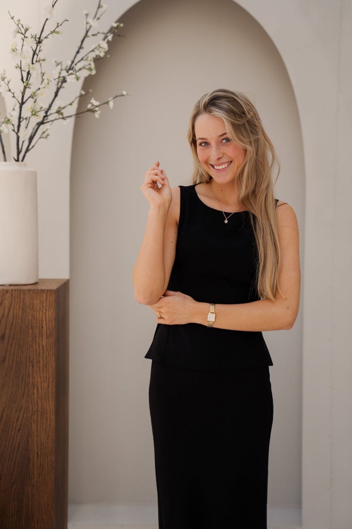 Viso linen skirt Black - Bij Keesje - Neo Noir - rok