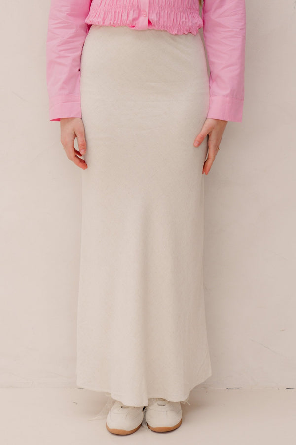 Viso linen skirt natural - Bij Keesje - Neo Noir - rok