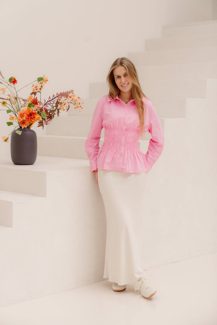 Viso linen skirt natural - Bij Keesje - Neo Noir - rok