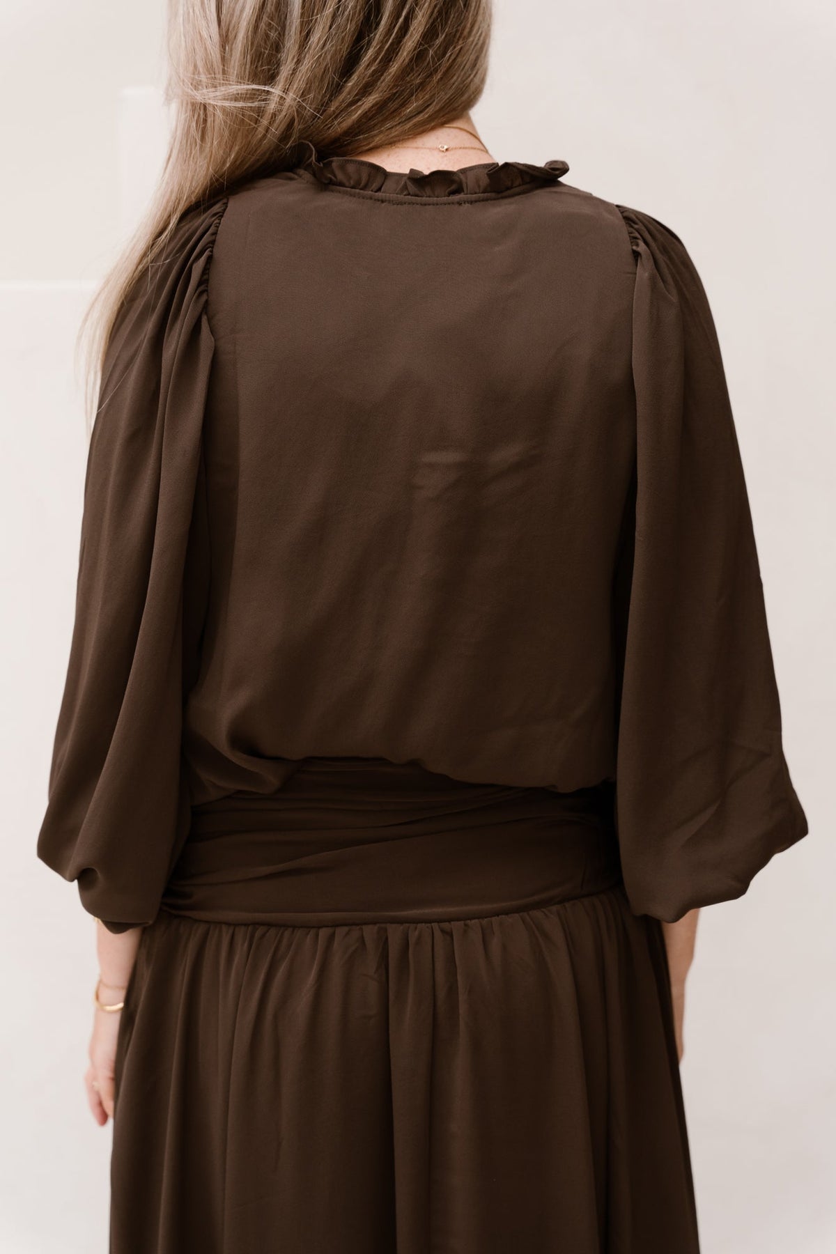 Vivette Woven Blouse Dark Brown - Bij Keesje - Neo Noir - Blouse