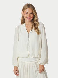 Vivette Woven Blouse Off White - Bij Keesje - Neo Noir - Blouse