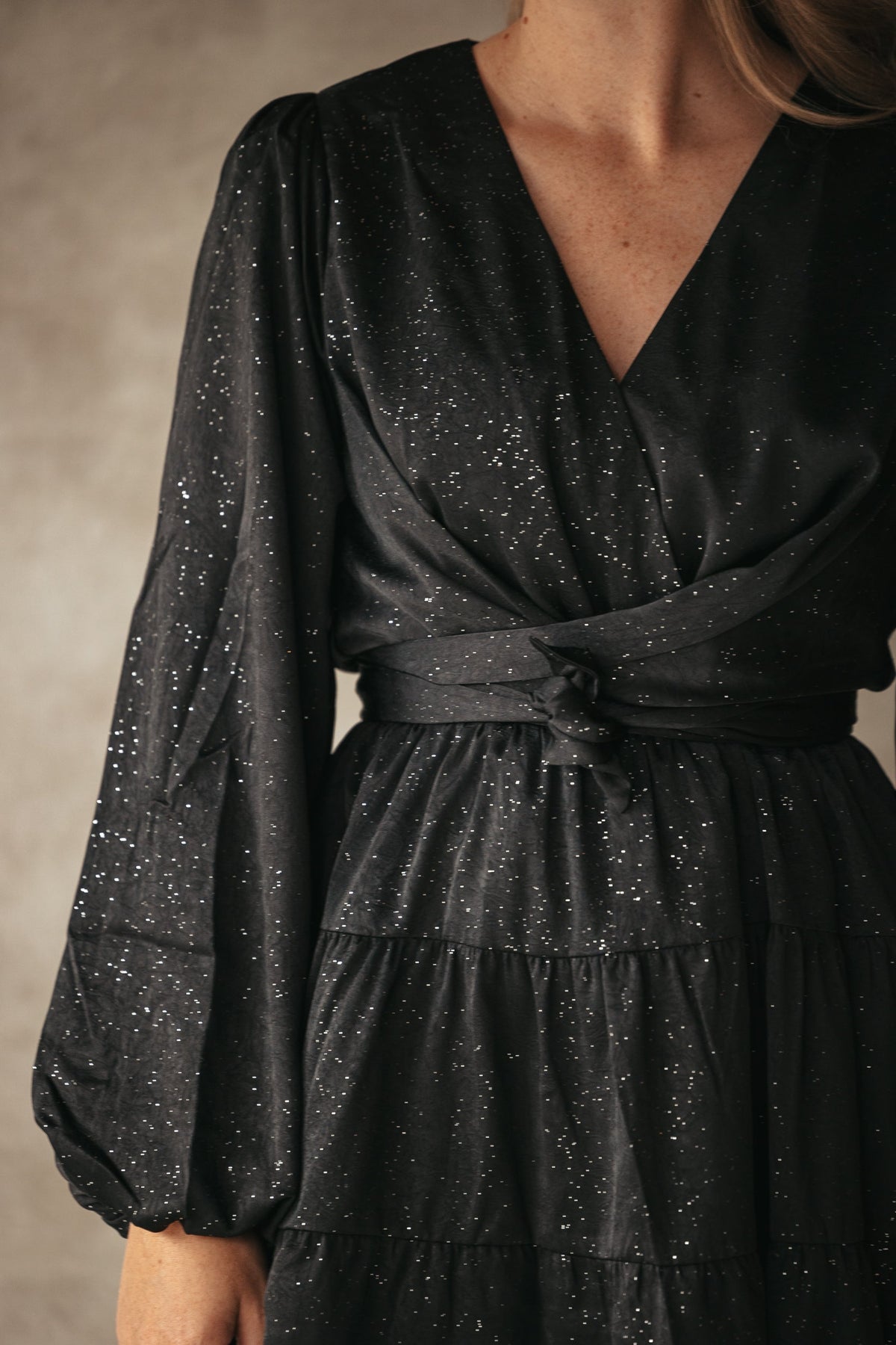 Vivina glitter dress black - Bij Keesje