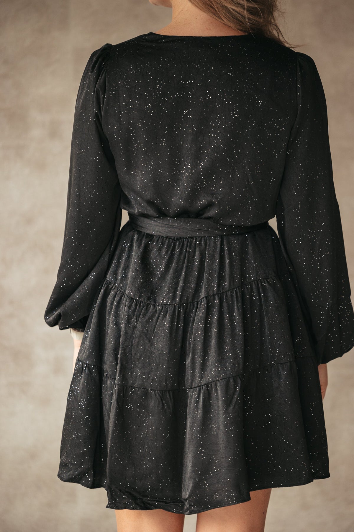 Vivina glitter dress black - Bij Keesje