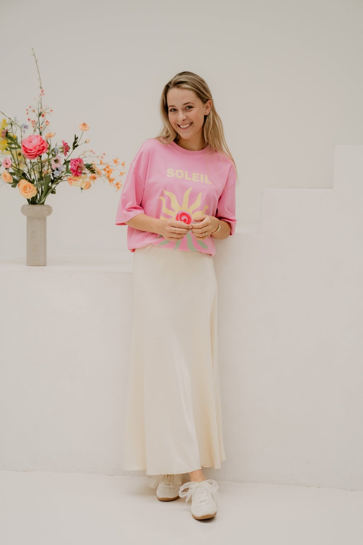 Vonne print shirt pink - Bij Keesje - Bij Keesje - shirt