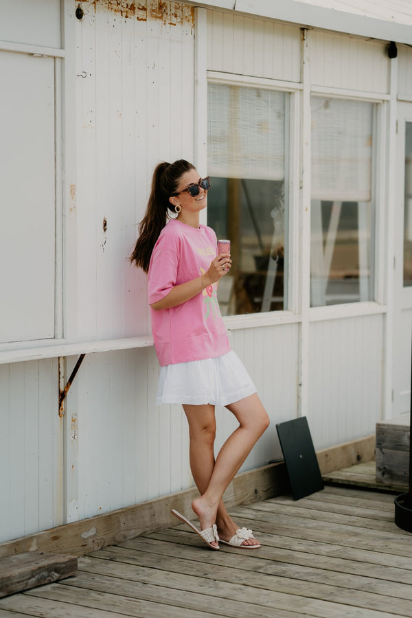 Vonne print shirt pink - Bij Keesje - Bij Keesje - shirt