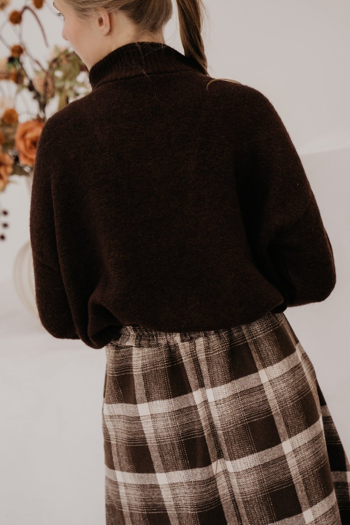 Voxana sweater Moka - Bij Keesje - Ange - Trui