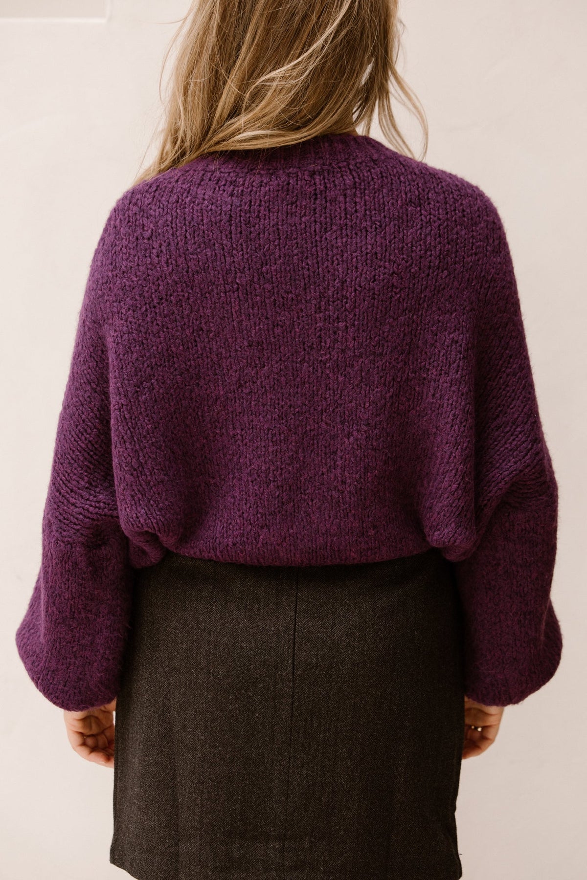 Wendy sweater aubergine - Bij Keesje - Bij Keesje