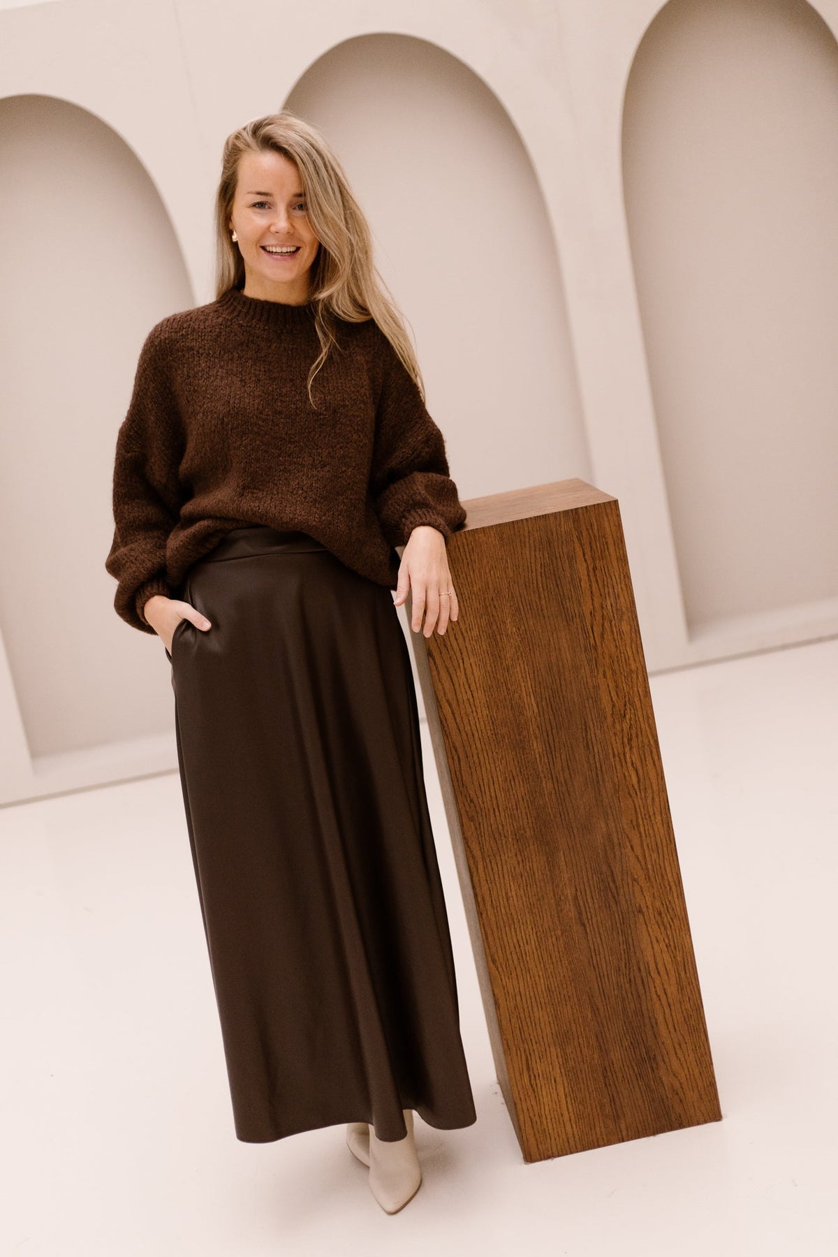 Wendy sweater chestnut brown - Bij Keesje - Bij Keesje - Trui