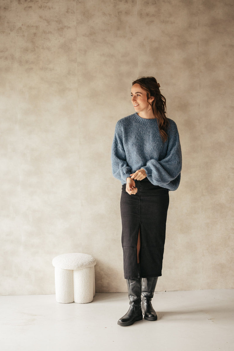 Wendy sweater jeans blue - Bij Keesje