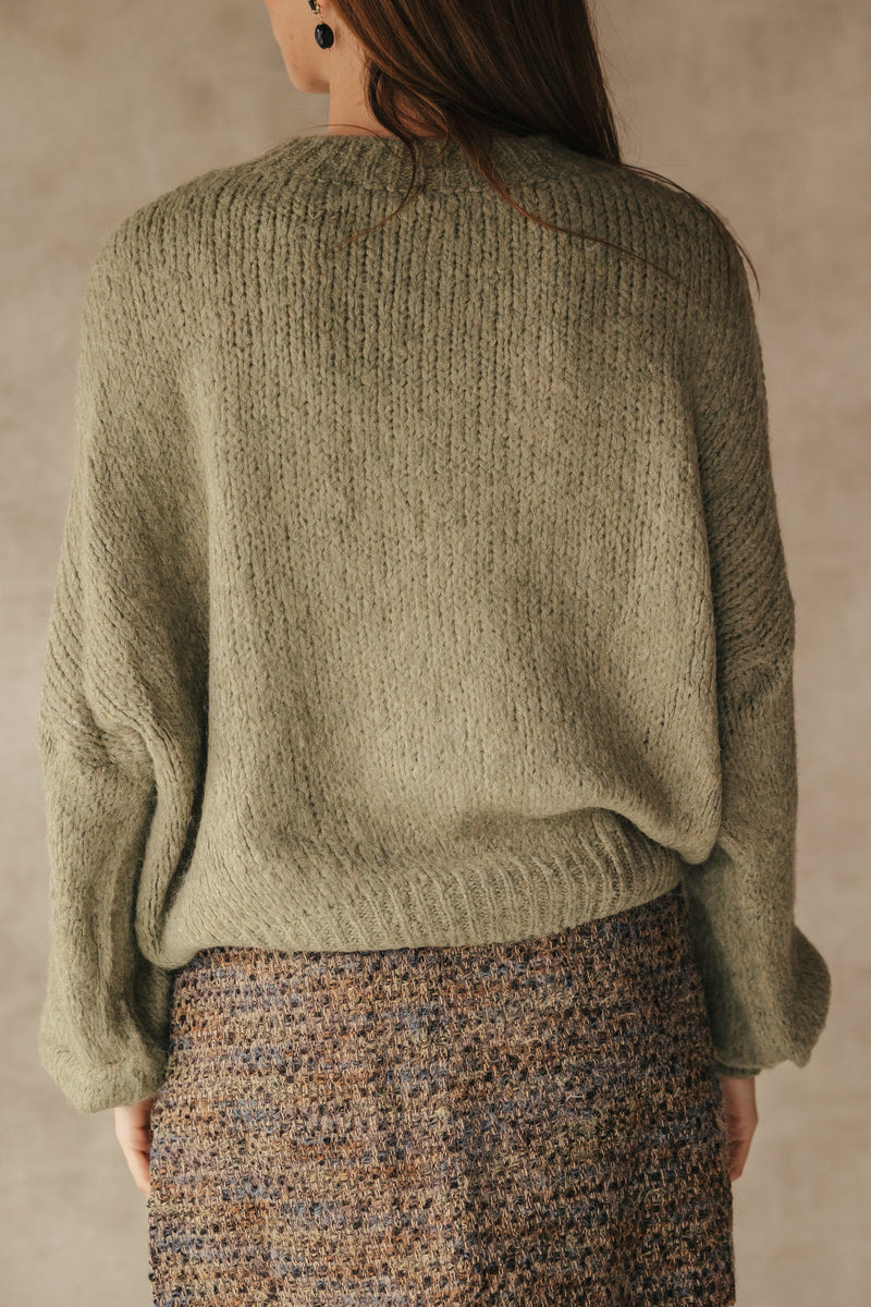 Wendy sweater olive - Bij Keesje