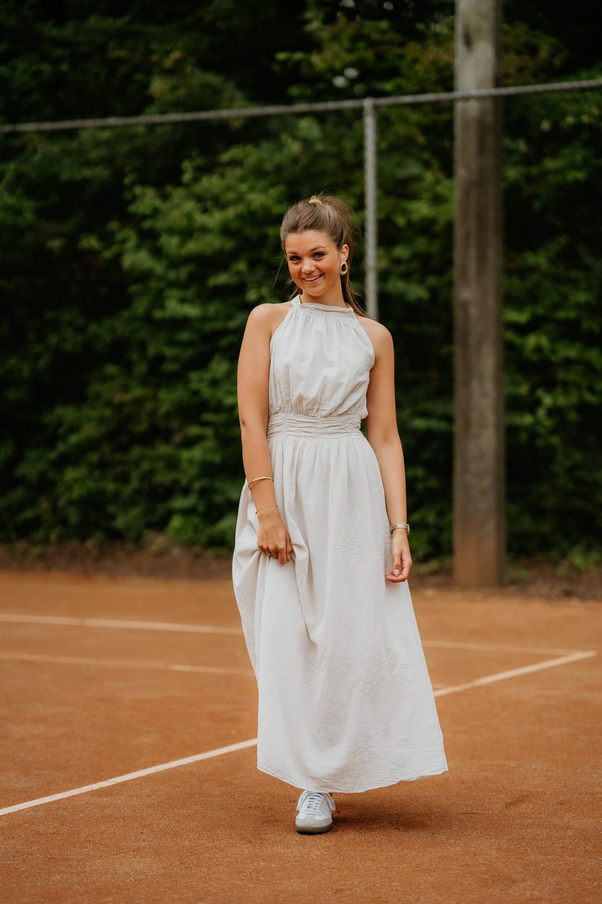 Wenly dress bow beige - Bij Keesje - Bij Keesje - Jurk