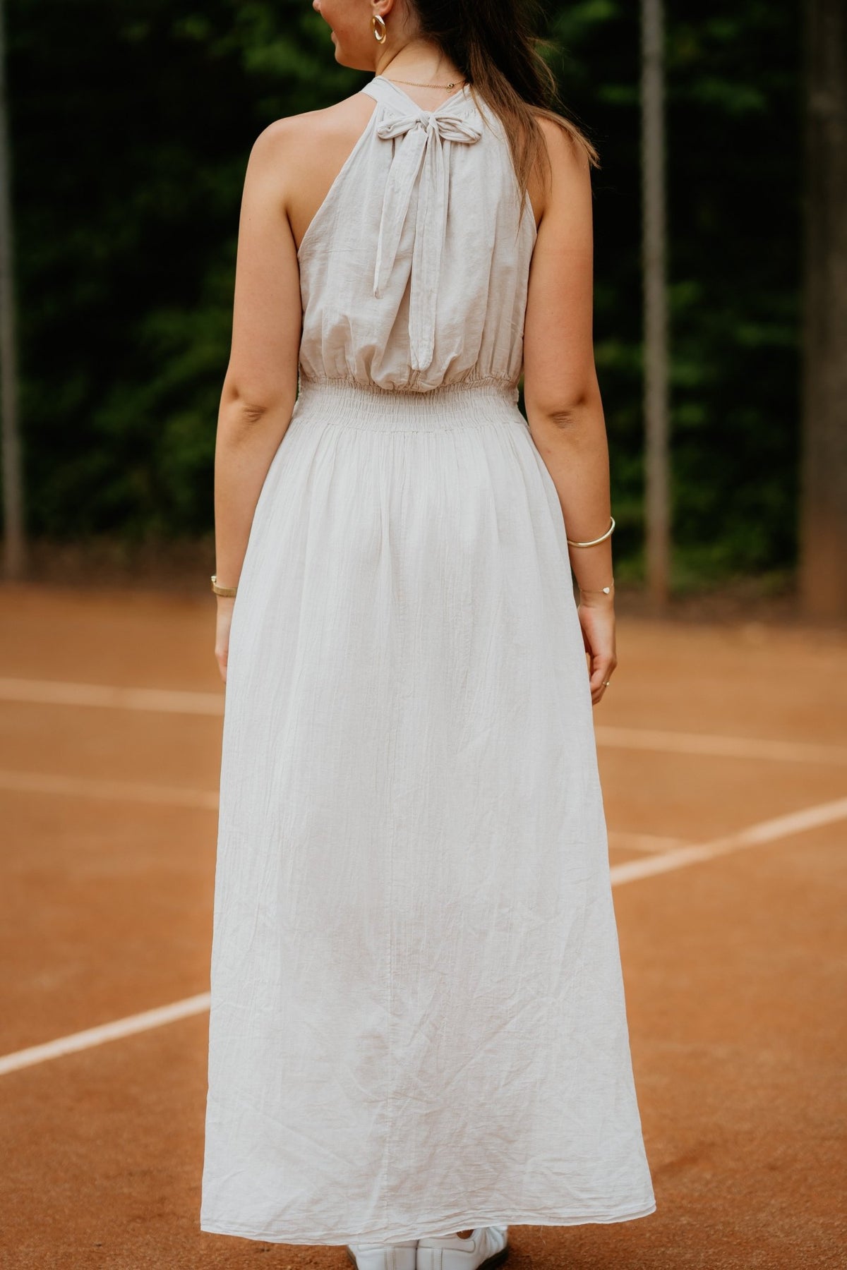 Wenly dress bow beige - Bij Keesje - Bij Keesje - Jurk