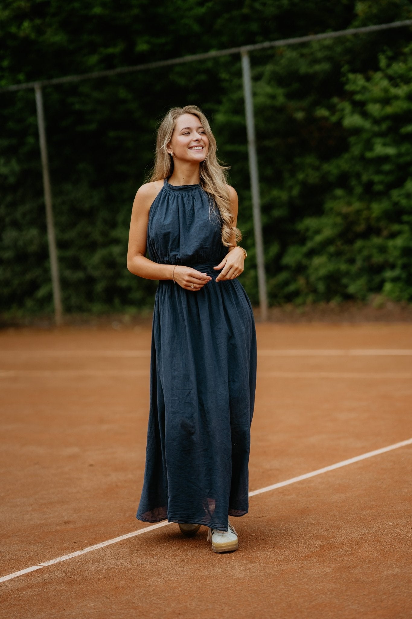 Wenly dress bow darkblue - Bij Keesje - Bij Keesje - Jurk