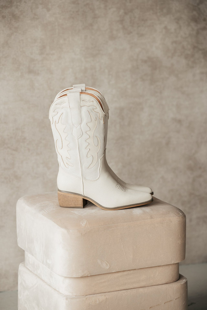 Western boot Napels off white - Bij Keesje