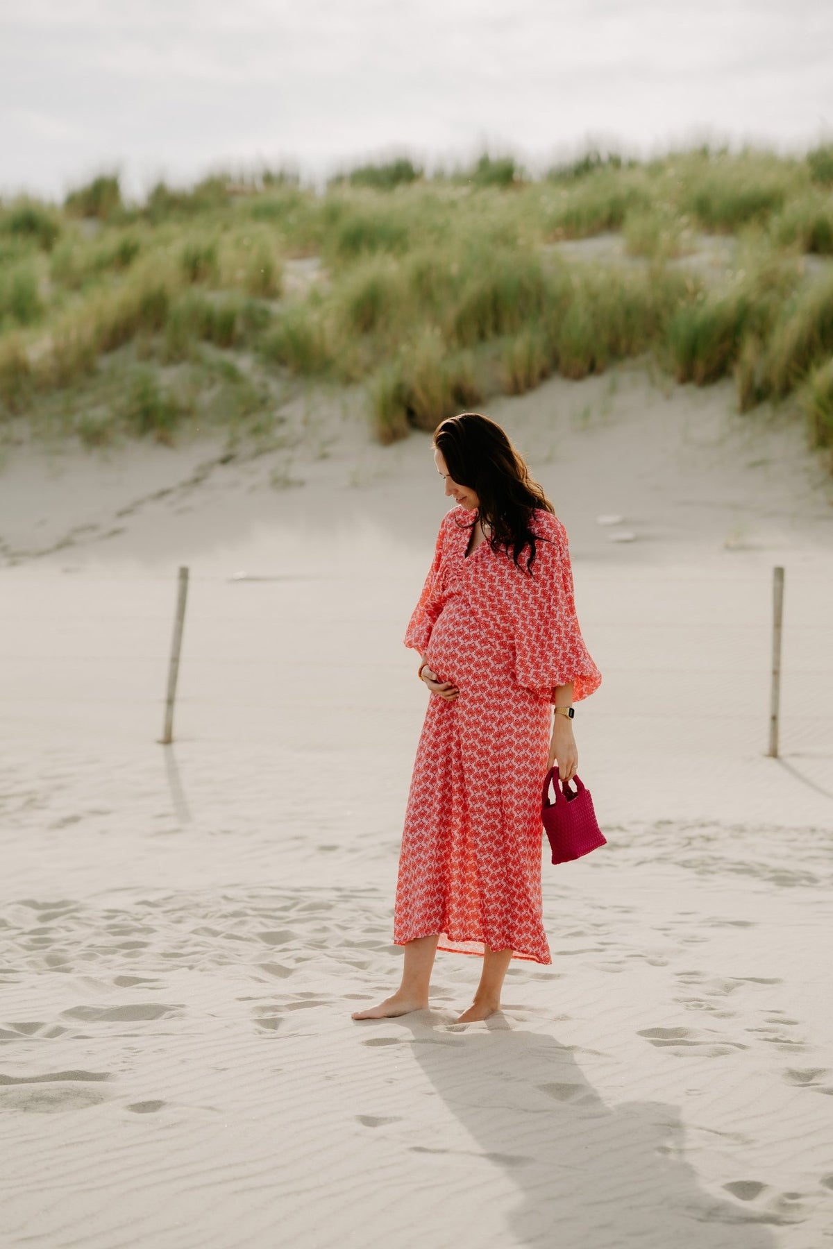 Whitney maxi Dress Red Pink - Bij Keesje - Bij Keesje - Jurk