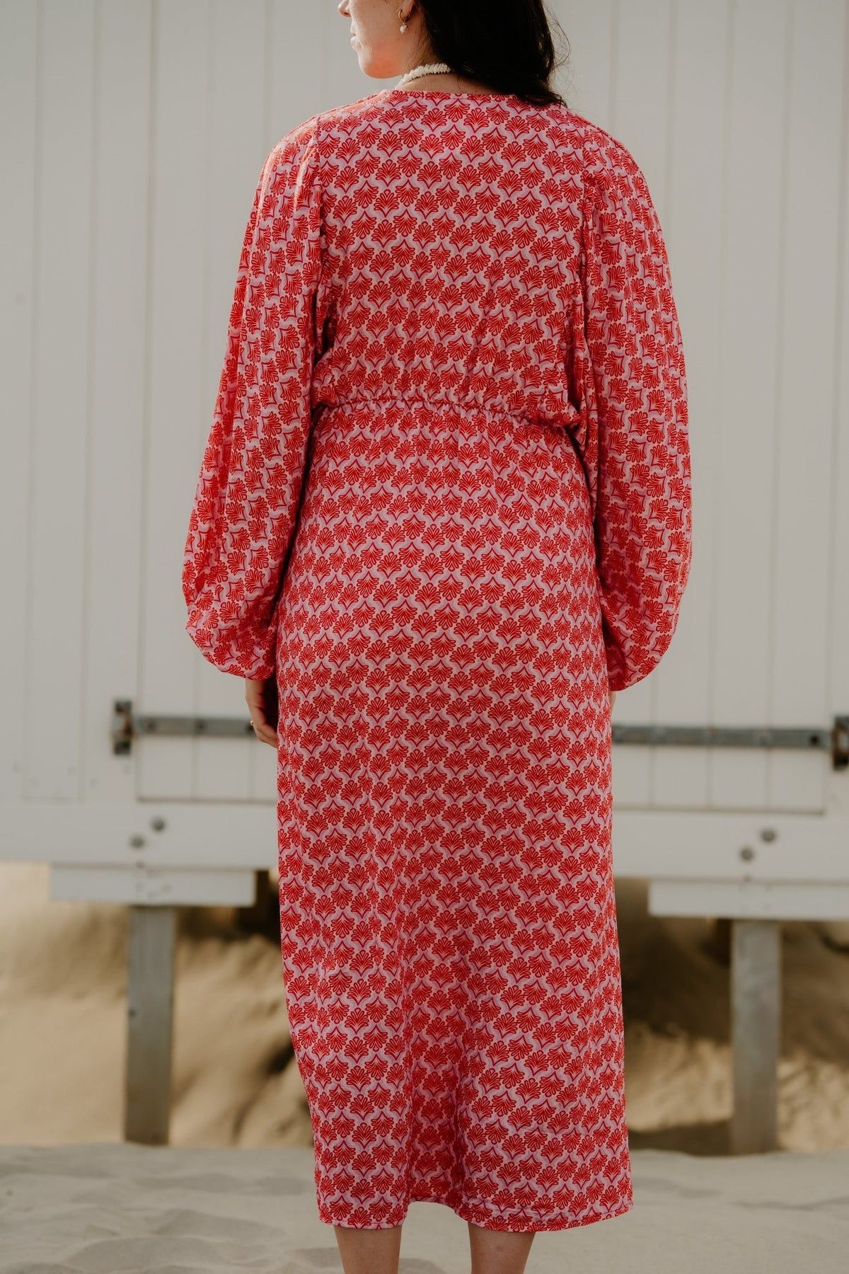 Whitney maxi Dress Red Pink - Bij Keesje - Bij Keesje - Jurk