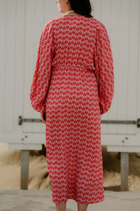 Whitney maxi Dress Red Pink - Bij Keesje - Bij Keesje - Jurk