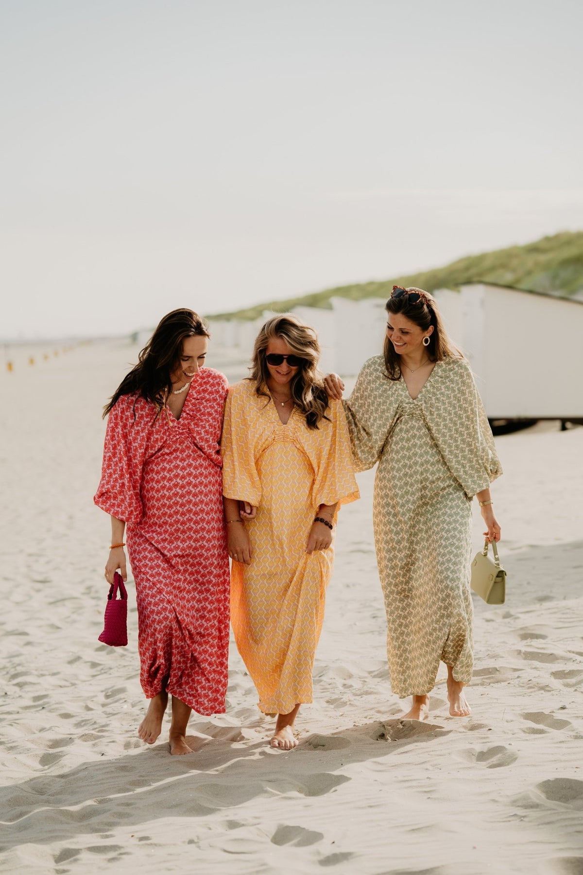 Whitney maxi Dress Yellow Pink - Bij Keesje - Bij Keesje - Jurk
