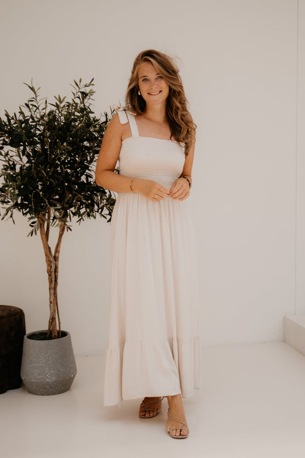 Wida dress beige - Bij Keesje - Bij Keesje - jurk