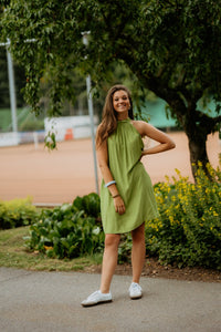Wieke halter dress lime - Bij Keesje - Bij Keesje - jurk