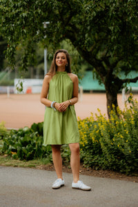 Wieke halter dress lime - Bij Keesje - Bij Keesje - jurk