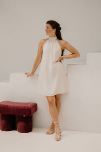 Wieke halter dress sand - Bij Keesje - Bij Keesje - jurk