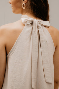Wieke halter dress sand - Bij Keesje - Bij Keesje - jurk
