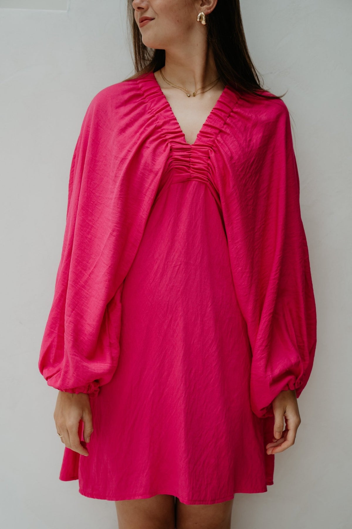 Wieneke Dress Fuchsia - Bij Keesje - Bij Keesje - Jurk