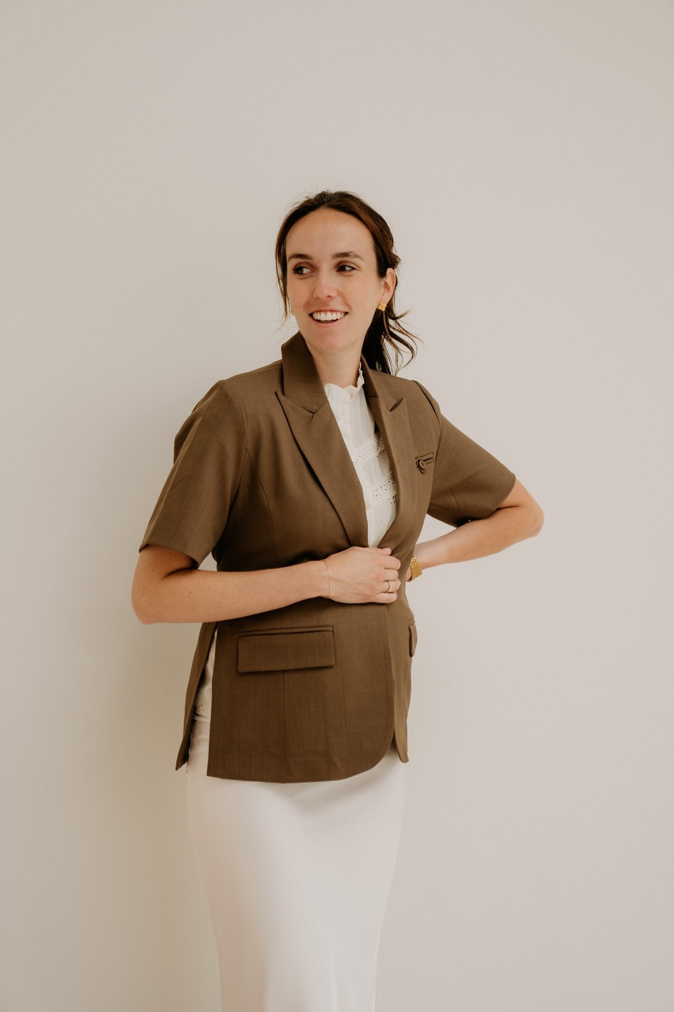 Wies blazer bruin - Bij Keesje - Bij Keesje - Blazer