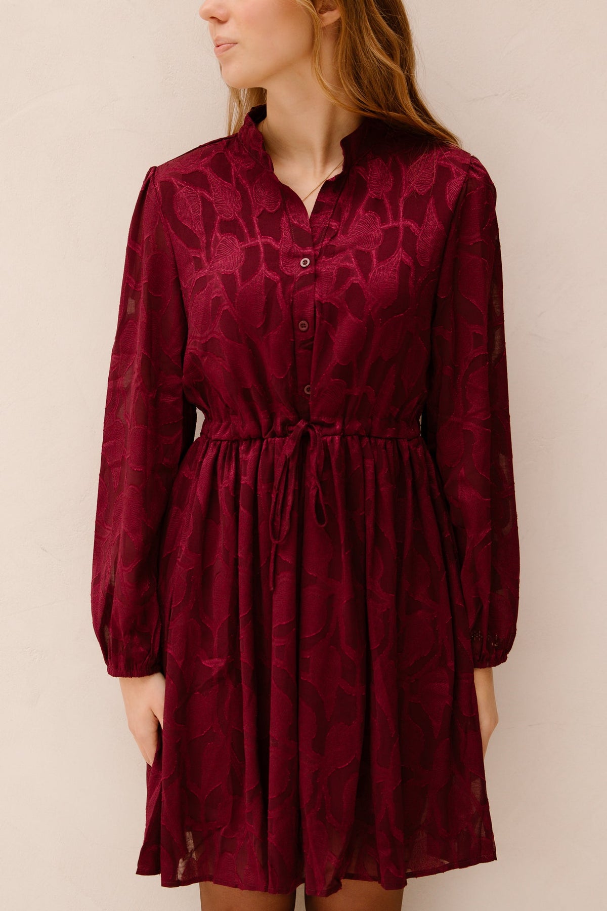 Wies dress bordeaux - Bij Keesje - Bij Keesje