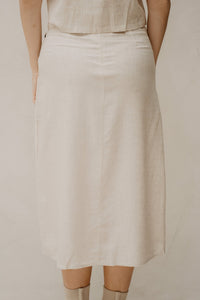 Wijntje Skirt Linnen Beige - Bij Keesje - Bij Keesje - Rok