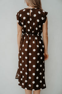 Wilina Dots Dress Long Brown/Beige - Bij Keesje - Bij Keesje - Jurk
