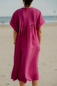 Willeke jurk magenta - Bij Keesje - Bij Keesje - jurk
