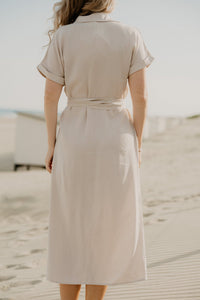 Willemijn jurk beige - Bij Keesje - Bij Keesje - jurk